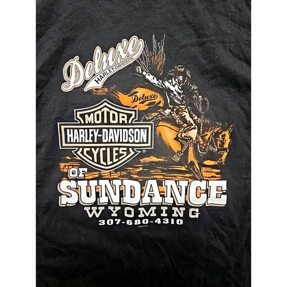 VTG Harley-Davidson Rolling Legend 2XL Shirt Very Rare  Sundance Wyo Logo Rally! - Picture 5 of 7